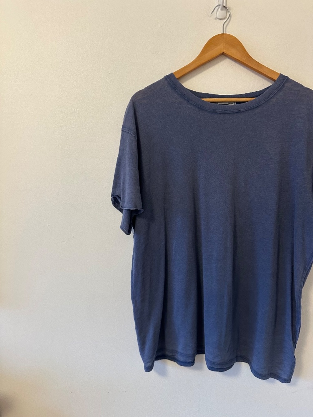 We The Free Oversized Blue Cotton Short Sleeve T-Shirt | Size Medium - Picture 3 of 8